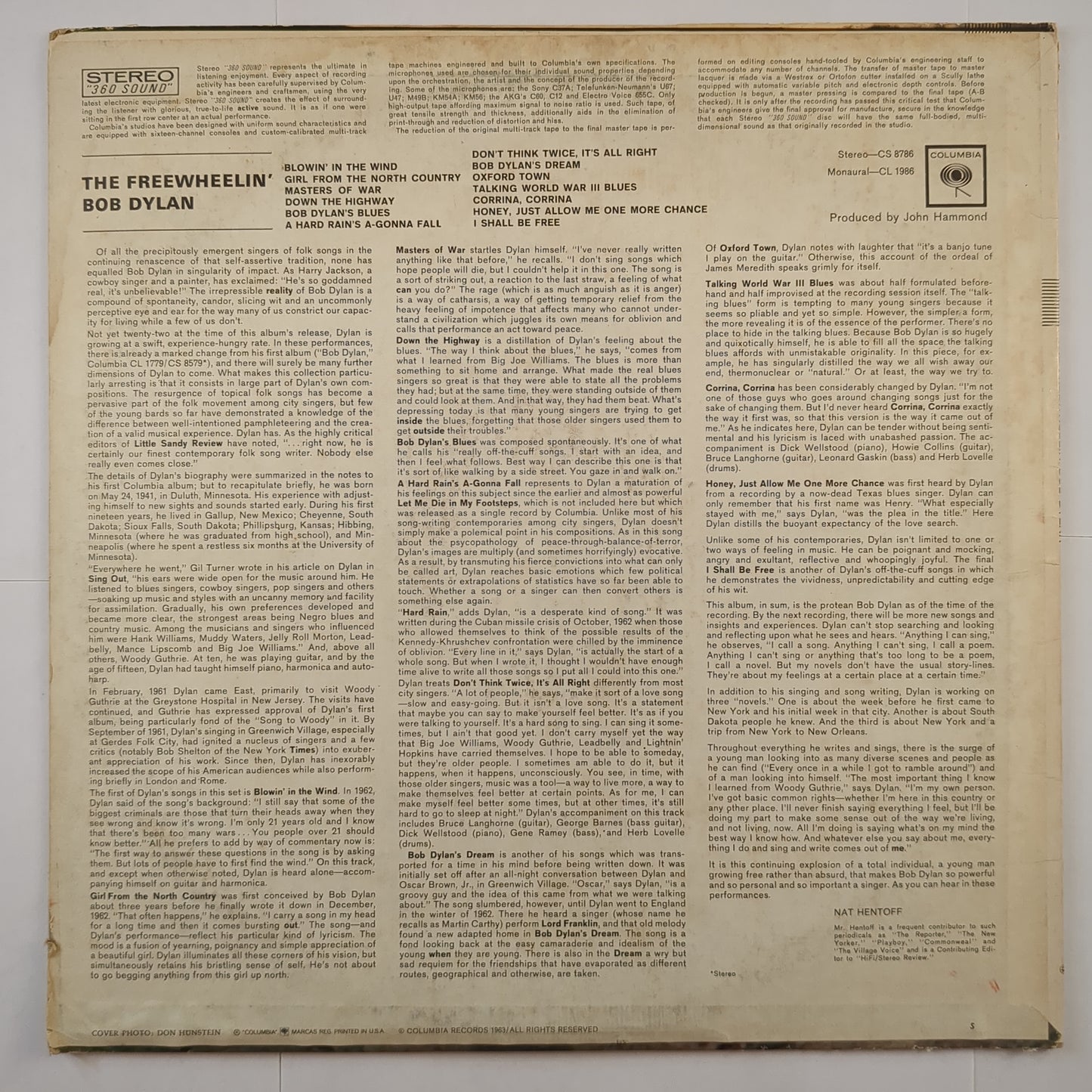 Bob Dylan - 'The Freewheelin' Bob Dylan'