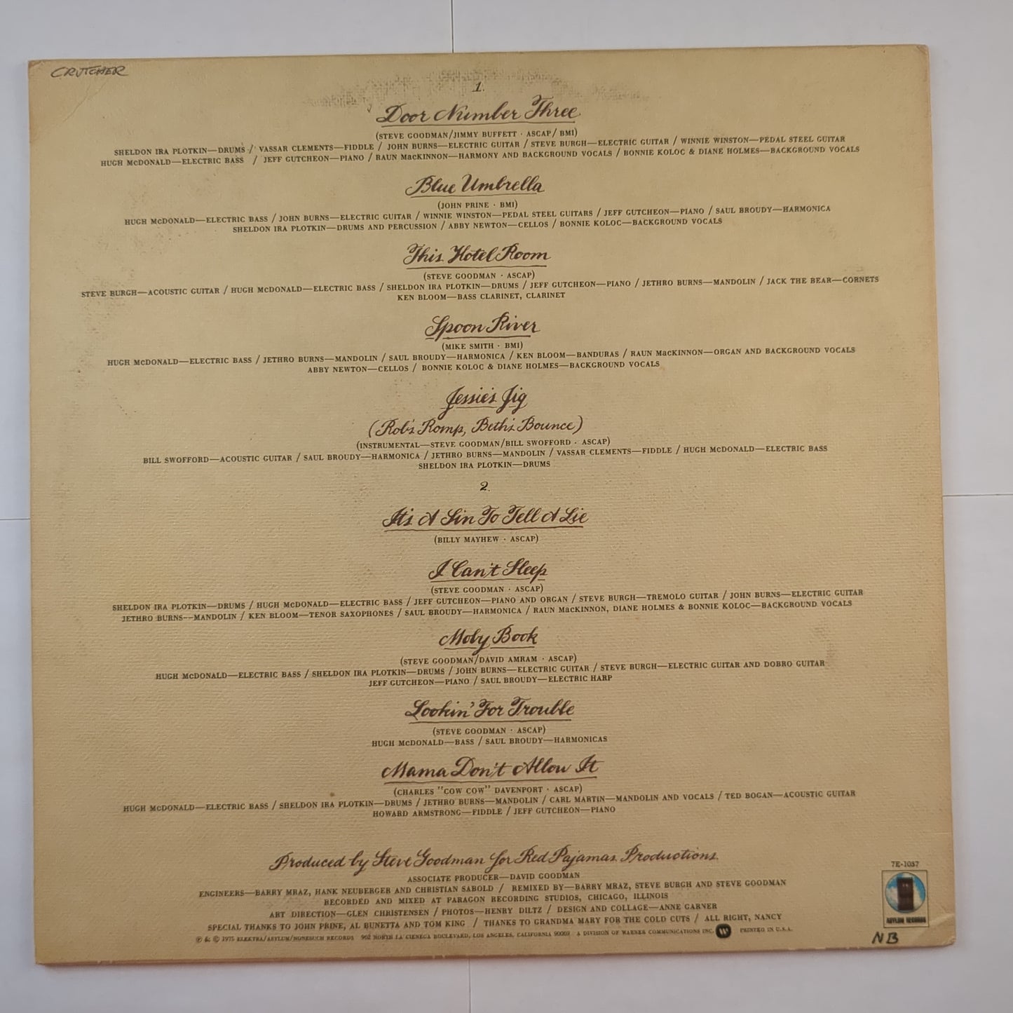 Steve Goodman - 'Jessie's Jig & Other Favorites'