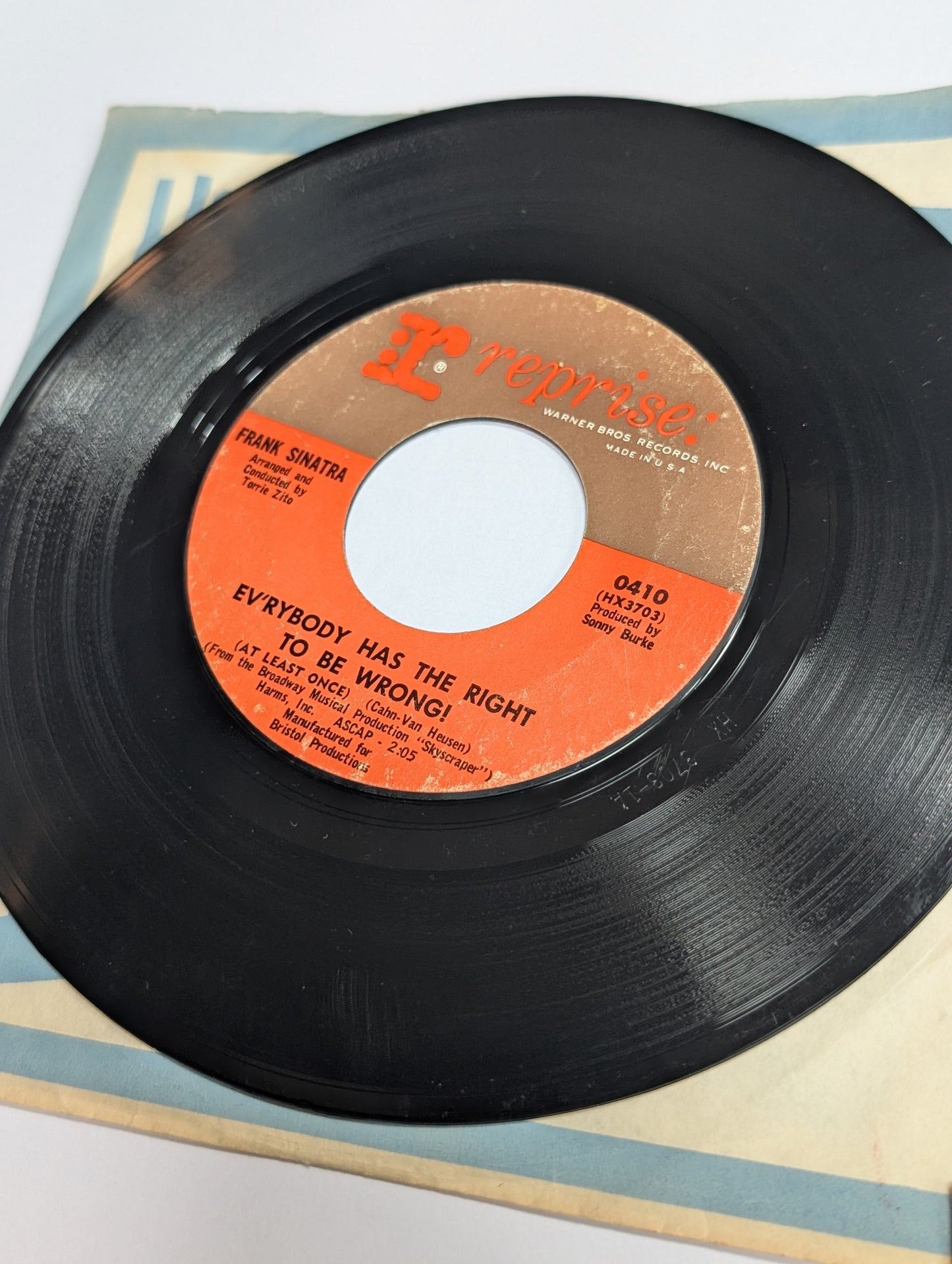Frank Sinatra - 'Everybody Has The Right To Be Wrong! (At Least Once)/I'll Only Miss Her When I Think Of Her'