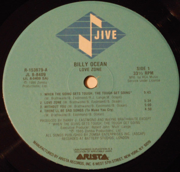 Billy Ocean - 'Love Zone"