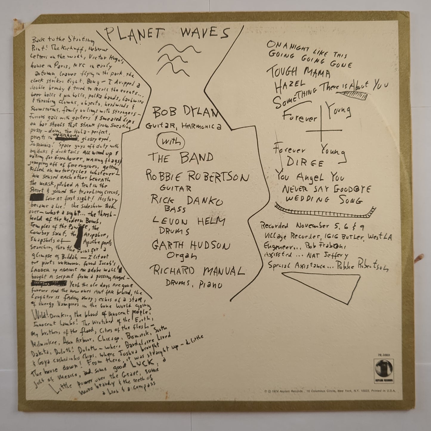 Bob Dylan - 'Planet Waves'