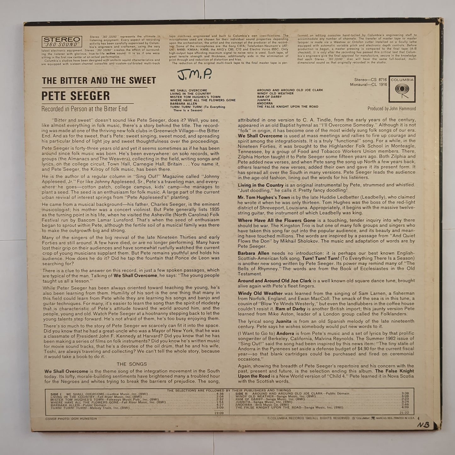 Pete Seeger - 'The Bitter And The Sweet'