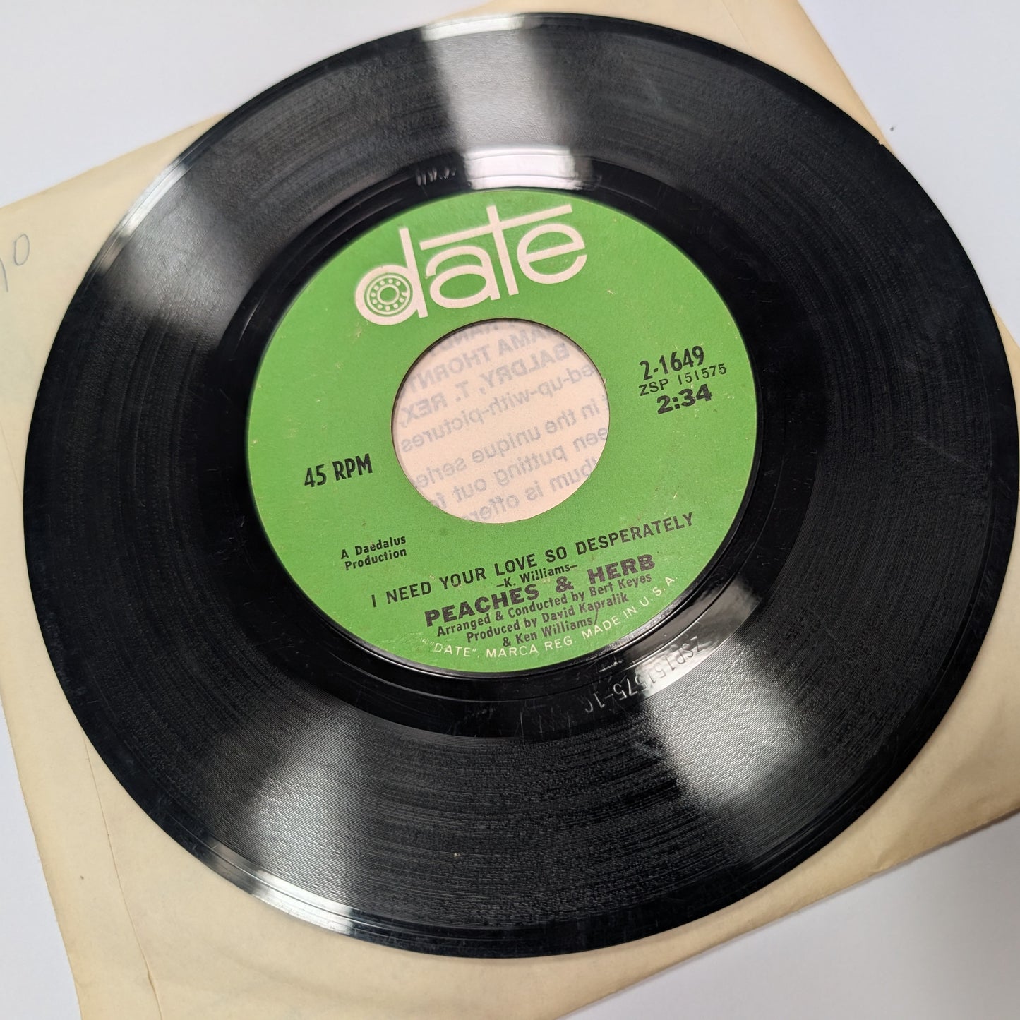 Peaches & Herb - 'Let Me Be The One/I Need Your Love So Desperately'