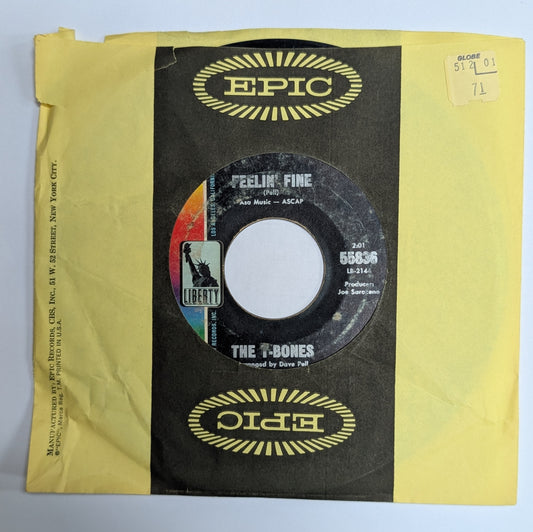 The T-Bones - 'No Matter What Shape (Your Stomach's In)/Feelin' Fine)