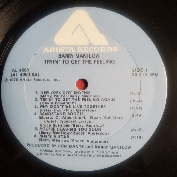 Barry Manilow - 'Tryin' To Get The Feeling'